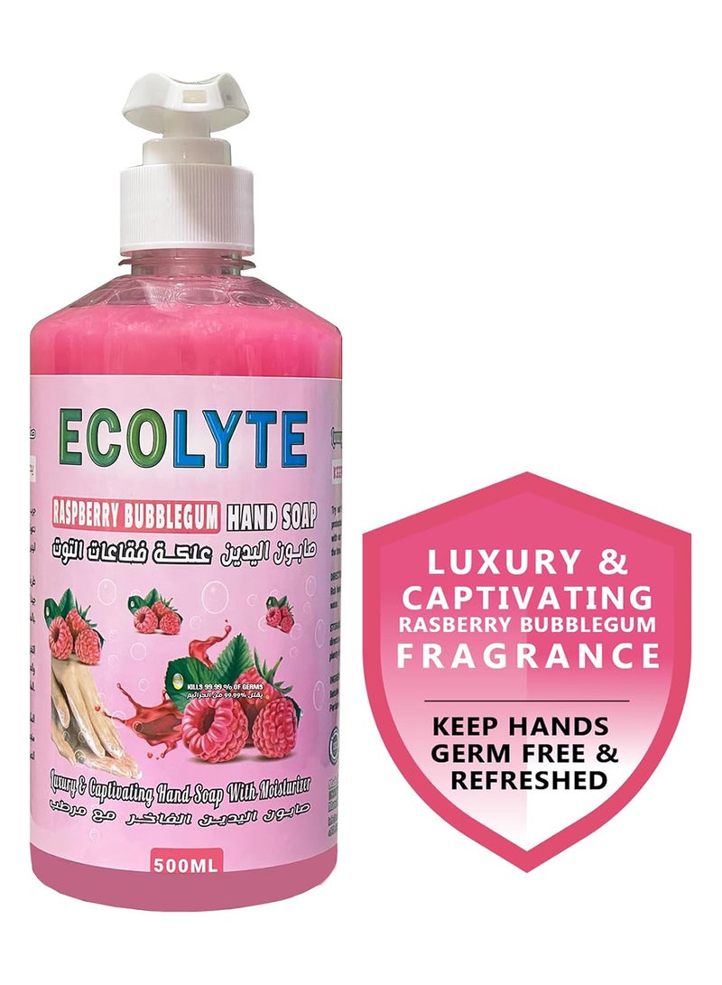 Ecolyte+ Raspberry Bubblegum Hand Soap 500ml - Image 2